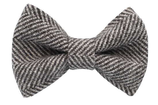 Herringbone Bow Tie Black